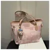 Bolsa Cesta de Legumes Portátil 2026 Nova Coleção de Primavera Estilo Casual e Elegante Bolsa Saco com Textura da Moda e Cores Contrastantes, Bolsa de Ombro Único