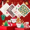 2025 Amazon Más Vendido Dibujo Animado Impreso Estropajo Lavado de Platos Algodón Limpieza de Cocina Lavado de Ollas Esponja Limpiadora de Navidad