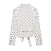 Venta al por mayor 2026 Primavera Nuevo Estilo Europeo y Americano Chaqueta Estilo Camisa de Lunares para Mujer 7150