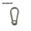 Acero inoxidable 304 316 con mosquetón de gancho de resorte de bucle hebilla de mosquetón anillo hebilla de seguridad hebilla de presión hebilla de cadena mosquetón