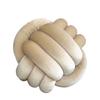 Almohada nórdica Ins, almohada de bola de nudo de cuerda de tres hilos, almohada de terciopelo dorado tejida a mano, cojín de ventana salediza con nudo