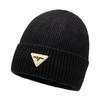 Nuevo sombrero de lana grueso con forro polar para hombre de otoño e invierno, sombrero de punto simple para mujer, sombrero de punto simple, cálido para invierno para hombre, venta al por mayor, combina con todo