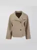 Europeu e Americano Transfronteiriço Outono e Inverno 2026 Nova Roupa Feminina Amazon Elegante Lã com Gola Alta Botões Manga Longa