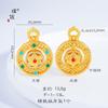 Fuerte retención de color oro accesorios diy diamante redondo marca calabaza verdad de seis caracteres Buda candado Ruyi colgante collar nuevo estilo chino