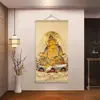 Arte de pared del Dios Amarillo de la Riqueza de Xizang con Ganchos para Decoración de Sala de Estar y Oficina en Casa