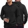 Ropa de hombre Amazon transfronteriza, sudadera con cordón de color liso estilo americano con bolsillo con cremallera antirrobo para deportes y actividades al aire libre