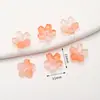 Miçangas de Vidro Gradiente Flor de Cerejeira de Alta Transparência, Formato de Flor de Cinco Pétalas Multicolorido, Pulseira DIY Feita à Mão, Colar, Joias, Acessórios para Miçangas