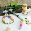 Cadena para Chupete de Bebé Juguete DIY Cuentas Mordedor Mixtas 12mm Letras de Silicona Accesorios para Pulsera Collar Cuentas