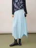 Falda Irregular de Longitud Media para Mujer, de Cintura Alta, Adelgazante, Versátil, Diseño Único, Falda de Otoño Estilo Miyake