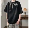 Chal de Cuadros Camiseta de Manga Corta para Hombre Verano Estilo Japonés Tendencia Casual Camiseta de Media Manga Diseño Cuello Redondo Tops para Pareja