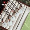 Pingente de jade dourado jade suet fivela de paz branca 3CM Pingente de Xinjiang pode ser um fabricante de cordas de geração atacado