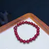 Pulseira de Cinábrio Anel Liso Ano do Zodíaco Amuleto de Segurança Contas da Fortuna Femininas Fio Vermelho Popular Acessório da Sorte