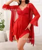 Camisola Sexy de Renda Plus Size Transfronteiriça para Mulheres Verão Sexy Camisola Transparente Conjunto de Pijama Camisola Atacado