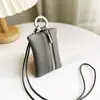 Nova Bolsa de Moedas com Pescoço Pendurado, Porta-Cartões Portátil, Bolsa Simples para Chaves e Fones de Ouvido, Mini Bolsa Pequena, Carteira Pequena com Zíper Feminina
