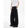 Pantalones Machete Sueltos Transfronterizos para Hombre Verano Estilo Americano Drapeado Casual Pierna Ancha High Street Todo Combinable Rufián Guapo Pantalones Plisados