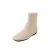 ¡Estilo minimalista! Botas de moda cómodas y a la moda, con punta redonda, que aumentan la altura interior y cierre de cremallera trasera, botines casuales versátiles para el invierno 2026