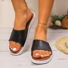 Sandalias de mujer del sudeste asiático para comercio exterior, tallas grandes, zapatillas de cuña con boca de pez, estilo nuevo de verano 2025 para mujer