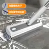 Escova de Chão com Fenda em V Doméstica Cabo Longo Escova de Limpeza Dois em Um Banheiro Vaso Sanitário Limpeza de Cantos Mortos Banheiro Escova de Chão