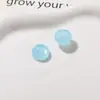Piezas decorativas redondas de resina semitransparente tipo gelatina degradada de 14 mm para aretes de bricolaje, accesorios para orejas, fundas de teléfono, pasadores de pelo y accesorios