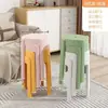 Banqueta redemoinho extra-grossa para uso doméstico na sala de estar, banqueta redonda moderna simples empilhável, banqueta alta de plástico, cadeira de mesa de jantar