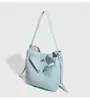 Bolso Kelly de nicho coreano para mujer, nuevo bolso cubo de moda retro 2025, bolso de hombro y cruzado simple