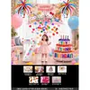 Decoración de Cumpleaños con Tablero KT de Hello Kitty, Set de Lluvia de Globos para Niños Bebés de 4 Años, Decoración de Escena de Fiesta de Gato KT de 5 Años