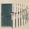 Set de brochas de maquillaje de Flor de Durazno modificado transfronterizo de 13 piezas, cerdas suaves para polvo suelto y sombra de ojos, juego completo para principiantes, fábrica mayorista