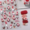 Adesivos de Unha de Natal Originais 5D Em relevo Estéreo Elementos de Atmosfera Feliz de Natal Adesivos para Nail Art DIY Estilo Hg