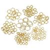 Aço inoxidável 18K ouro real galvanoplastia a vácuo cor-preservação anel aberto anel de conexão pequeno círculo faça você mesmo anel de salto acessórios de joias