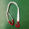 Eslinga plana de elevación con bucles en los extremos correa de eslinga gancho elevación con montacargas gancho único cuerda de remolque cuerda de grúa gancho de correa de eslinga