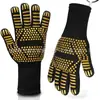 Venta Directa de Fábrica Guantes Protectores para Barbacoa BBQ Silicona Resistentes a Altas Temperaturas 800 Grados Horno de Microondas Aislamiento Térmico Guantes Antiescaldaduras