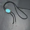 Gravata Polo Turquesa Cruzada Cowboy Ocidental Retro Liga Liga de Zinco Gravata Bolo Unissex Gravata de Camisa Corda Venda por Atacado