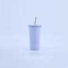 Comercio exterior 304 acero inoxidable taza con popote 500ml creativa regalo oficina taza de café vaso para hielo conservación de calor taza para agua fría