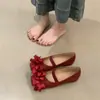 Zapatos Planos Retro de Punta Cuadrada para Mujer, Estilo Nuevo Primavera y Otoño 2025 con Lazo, Zapatos Planos Mary Jane de Boca Baja, Zapatos de Ballet