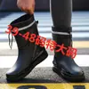 Botas de lluvia talla 39-48, impermeables, con puños elásticos, estilo hombre, aptas para uso en cocina, antideslizantes, con forro de polar para abrigar