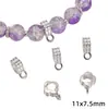 Aleación Estilo Chino Nuevo Separador de Tres Vías Perla Redonda Flor Mariposa Corazón Pequeño Colgante Hecho a Mano DIY Pulsera Collar Accesorios