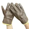 Guantes Especiales para Soldador, Guantes de Soldadura de Cuero de Vaca Tipo Conductor, Resistentes al Desgaste, Resistentes a Altas Temperaturas, Guantes Cortos de Cuero Completo para Protección Laboral, Venta al por Mayor por Fabricante
