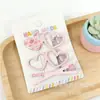 Pinza para el pelo de estilo coreano color crema con estampado floral de dibujos animados, Pinza nueva para flequillo lateral de chica dulce, Pinza para la parte trasera de la cabeza, Accesorio para el pelo