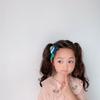 Pinza para el cabello de lazo de alta calidad estilo coreano para niña, color degradado, para niños, dulce, con flequillo lateral, accesorio para la cabeza, pinza para el cabello pom