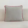 Funda de Almohada para Respaldo de Sofá Estilo Nórdico Hogar Almohada de Color Sólido Simple Moderna Sala de Estar Ribete de Pana de Gama Alta