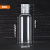 Atacado Em Estoque Garrafas Plásticas Transparentes Flip-Top 30ml 50ml 100ml Tampa Borboleta Garrafas Dispensadoras de Líquido Cosmético