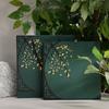 Caja de regalo cuadrada verde oscuro tapa cielo y tierra bufanda bufanda antifaz caja de embalaje para regalo bolsa para ropa registro personalizado