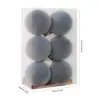 Conjunto de Bolas de Natal com Flocagem 8cm Pingente DIY Atmosfera de Natal Caixa com Decoração para Árvore de Natal Bola Pingente Pronta para Venda