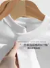 Camiseta de Algodão Manga Curta Verão Cor Sólida Gola Redonda Camiseta Branca Ombro Normal Masculina Camisetas Casuais para Casal Camisa Base Branca para Homem