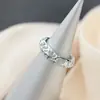 Nafoge joyería de plata al por mayor anillo de plata de cuerpo entero Anillo de cola de plata de flor hueca para mujer anillo de plata para dedo meñique con apertura