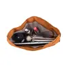 Bolsa de ombro com cordão de grande capacidade para mulheres, nova bolsa xadrez estilo japonês com múltiplos bolsos para o outono, bolsa transversal de nylon color block moderna para homens