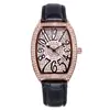 Día de San Valentín Shake Live Cuadrado de Pareja Correa de Reloj de Cuarzo Barril Completo de Diamante Traje de Reloj para Hombres y Mujeres