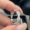 Anillo de Flor de Iris de Plata de Ley S925 para Mujer Nicho Lujo Ligero Moda de Gama Alta Diseño de Nicho Joyería de Plata para Mujer Anillo Abierto Ajustable