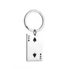 Colgante Creativo de Acero Inoxidable para Carta de Póker As de Picas a Rey de Picas Llavero de Acero Inoxidable Colgante Personalizado para Mochila