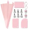 Juego de Boquillas para Decorar Transfronterizo, Raspador, Herramientas para Pasteles, Manga Pastelera, Juego de 15 Piezas, Decoración con Crema, Adaptador de Amazon
